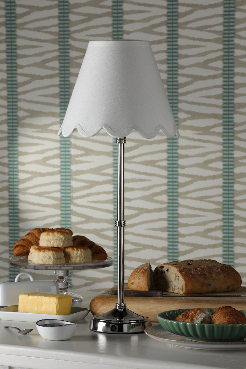Dar Dahl LED Rechargeable Table Lamp Polished Nickel Base Only