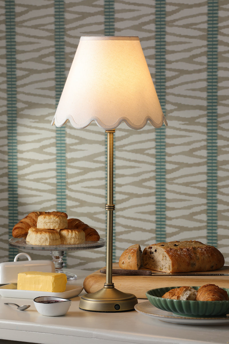 Dar Dahl LED Rechargeable Table Lamp Matt Antique Brass Base Only