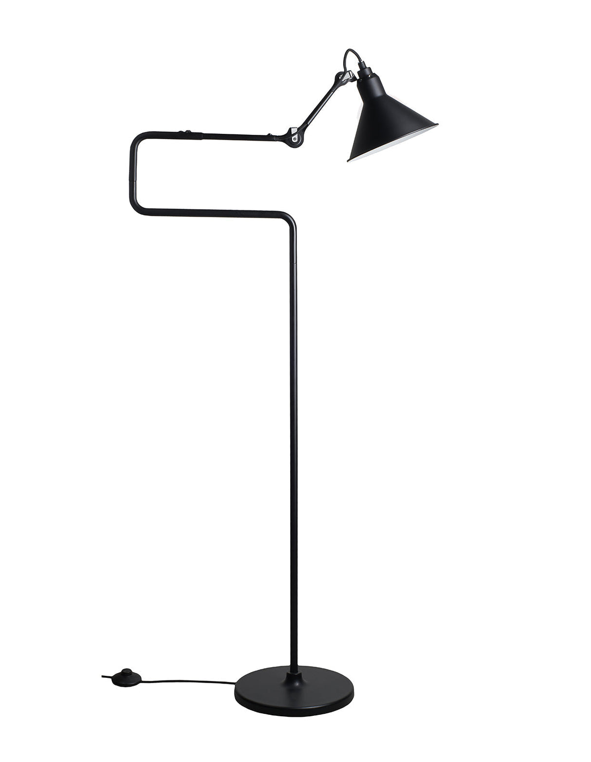 DCW Editions LAMPE GRAS N°411 Black Floor Lamp Conic Shade – from Amos Lighting + Home