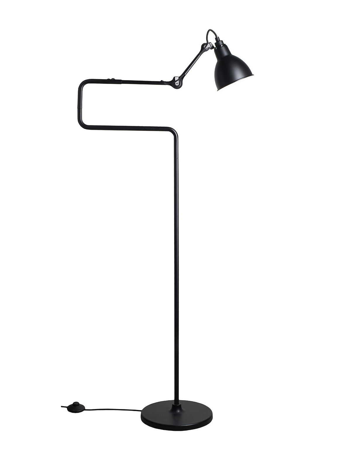 DCW Editions LAMPE GRAS N°411 Black Floor Lamp Round Shade – from Amos Lighting + Home