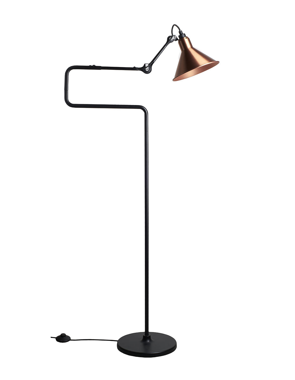 DCW Editions LAMPE GRAS N°411 Copper Floor Lamp Conic Shade – from Amos Lighting + Home