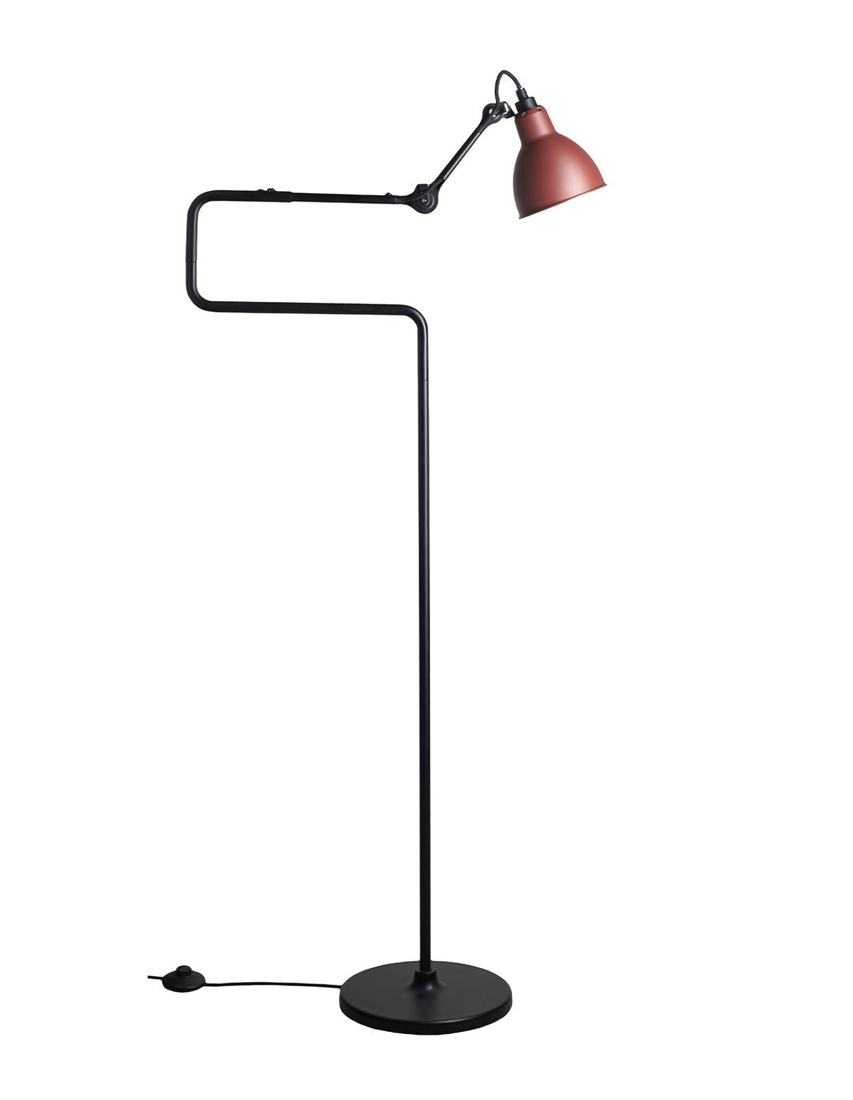 DCW Editions LAMPE GRAS N°411 Red Floor Lamp Round Shade – from Amos Lighting + Home