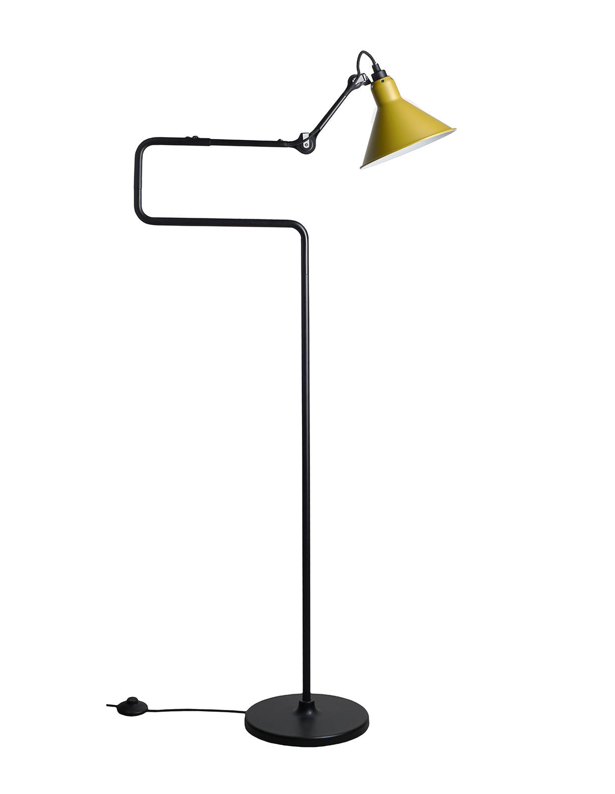 DCW Editions LAMPE GRAS N°411 Yellow Floor Lamp Conic Shade – from Amos Lighting + Home