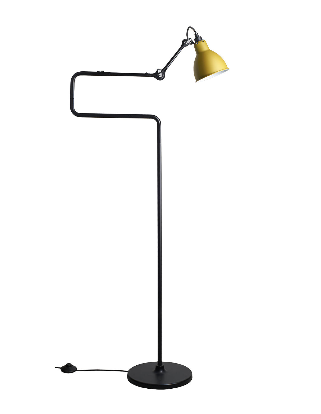 DCW Editions LAMPE GRAS N°411 Yellow Floor Lamp Round Shade – from Amos Lighting + Home