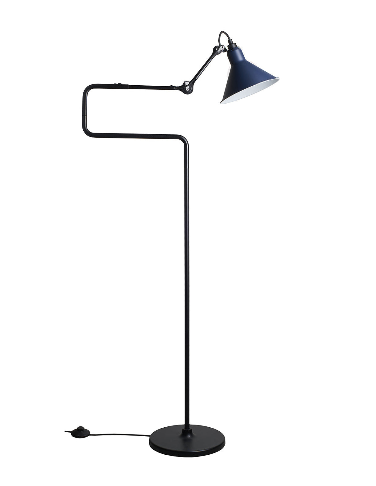 DCW Editions LAMPE GRASN°411 Blue Floor Lamp Conic Shade – from Amos Lighting + Home