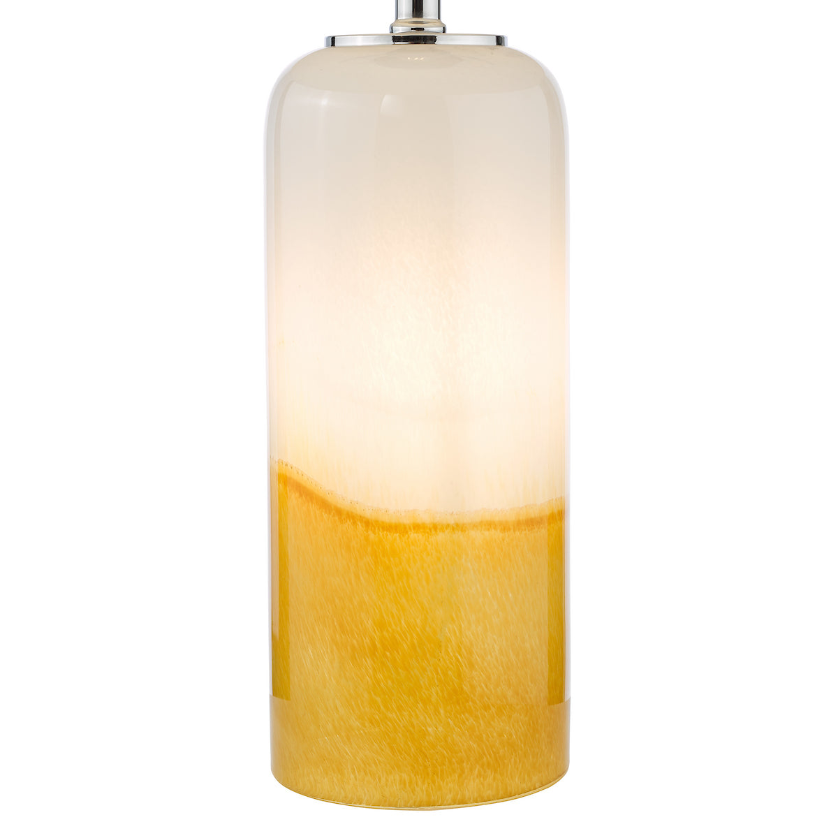 Dar Deandra Table Lamp Yellow and White Art Glass Base Only