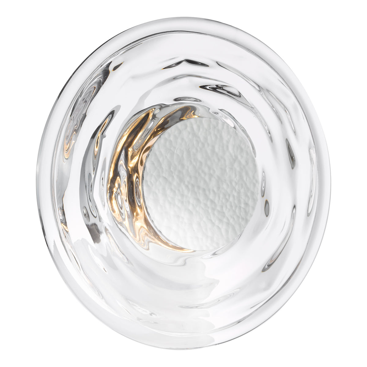 Dar Dewey Wall Light Textured Glass and Polished Chrome LED