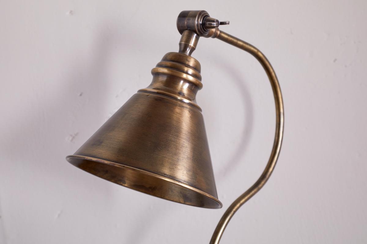 Nkuku Damba Desk Lamp Antique Brass