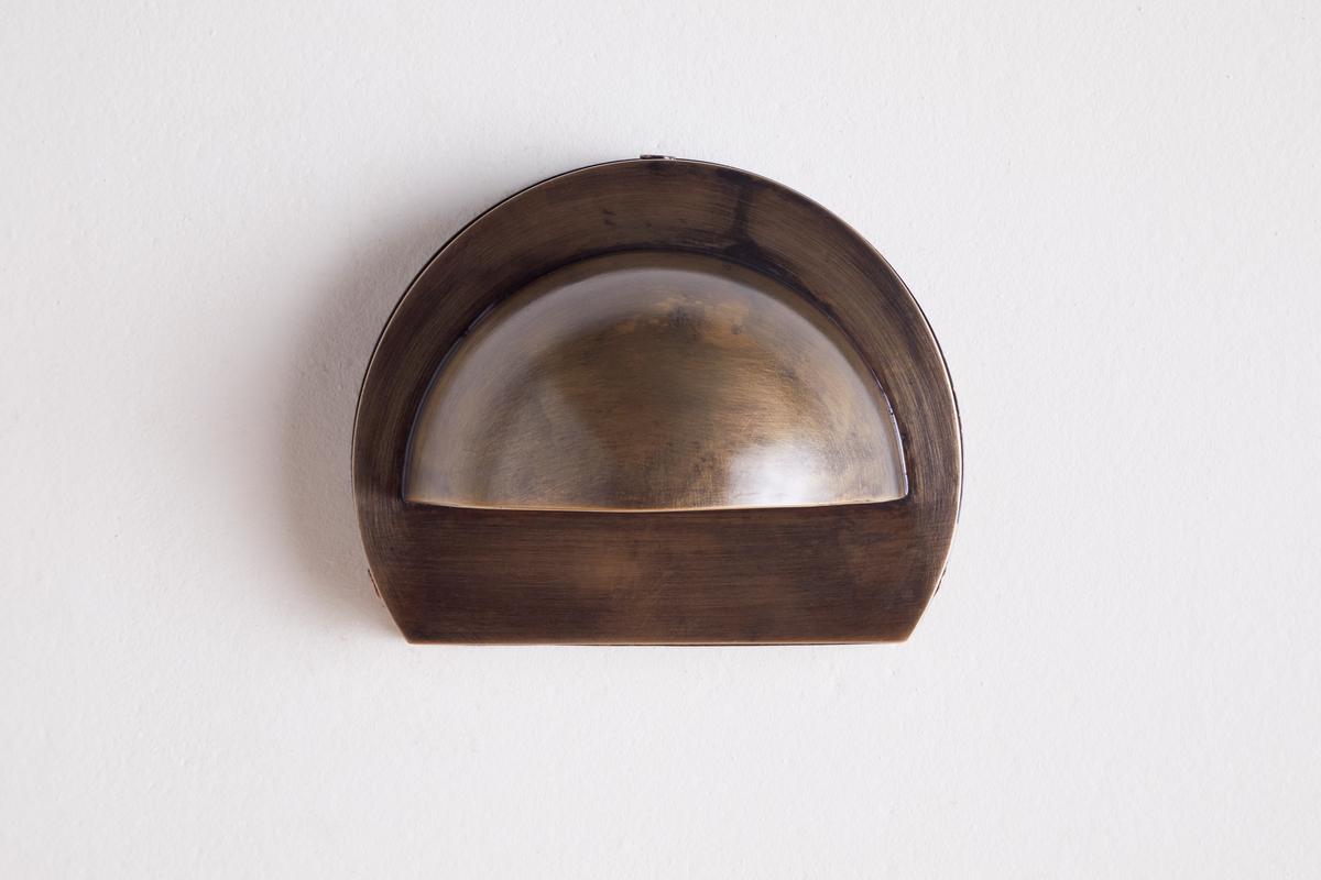 Nkuku Datu Outdoor Wall Lamp Antique Brass