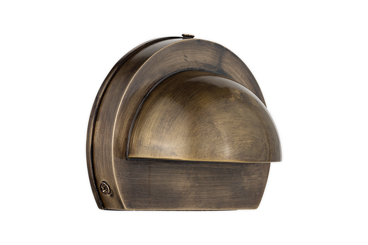 Nkuku Datu Outdoor Wall Lamp Antique Brass