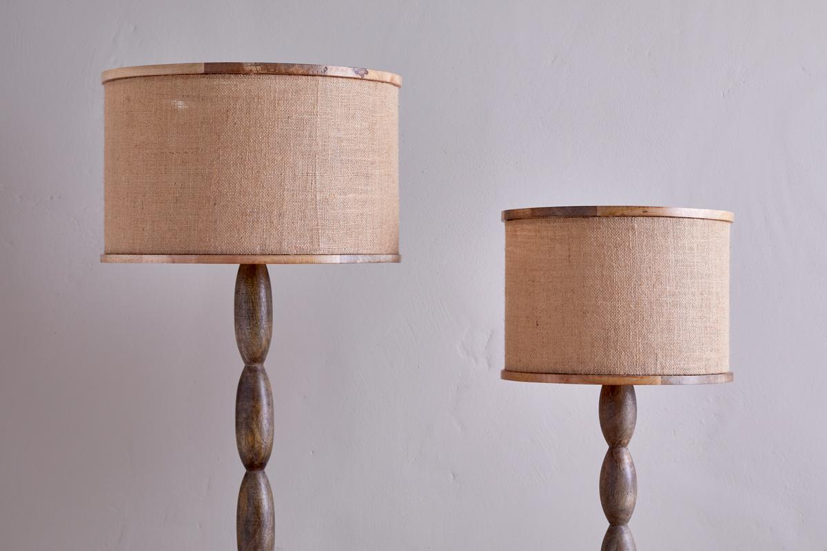 Nkuku Darat Mango Wood & Jute Lampshade Large
