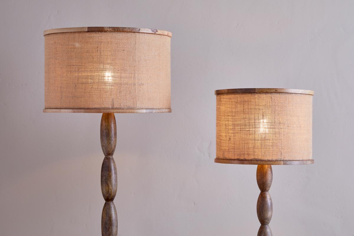 Nkuku Darat Mango Wood & Jute Lampshade Large