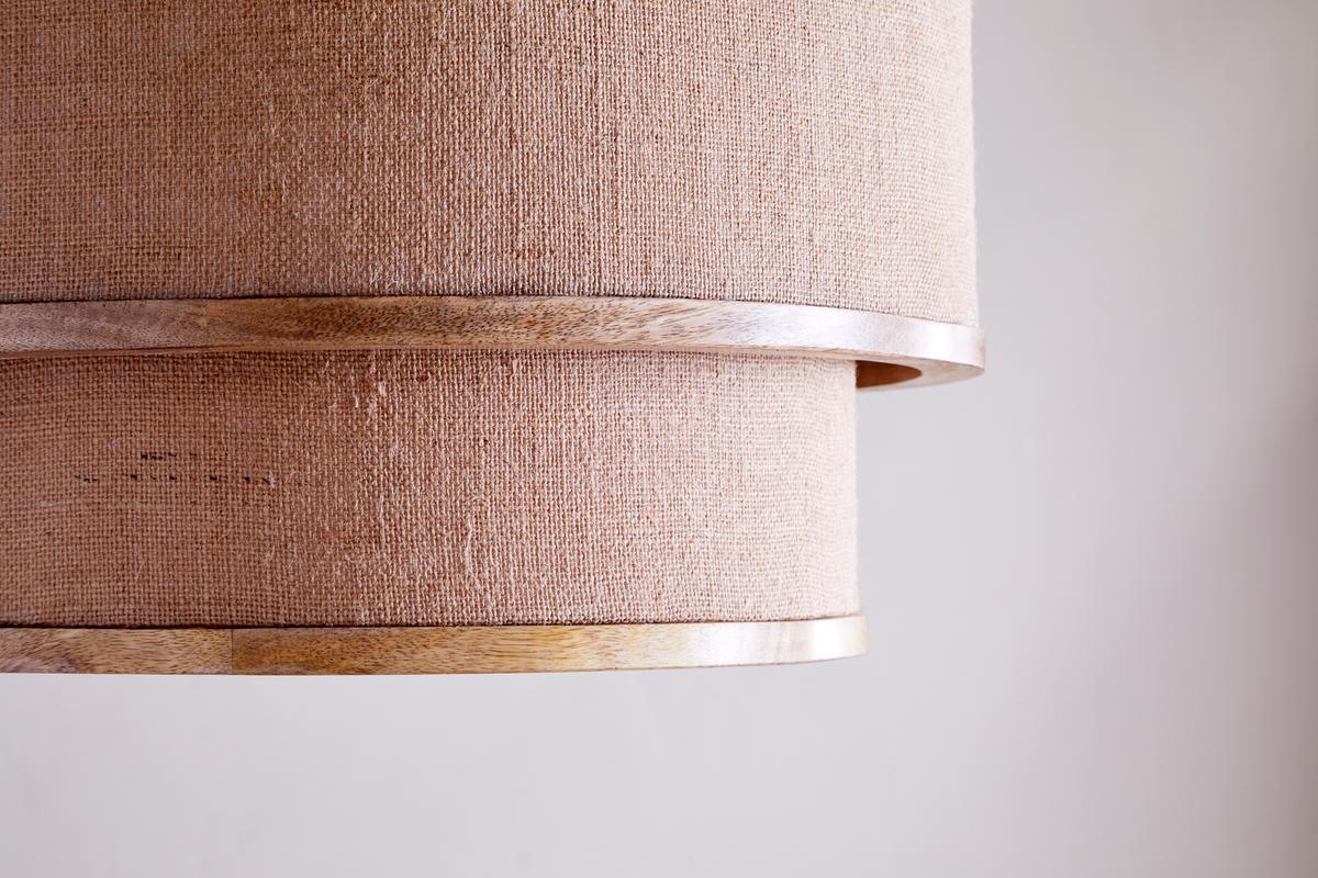 Nkuku Darat Mango Wood & Jute Pendant