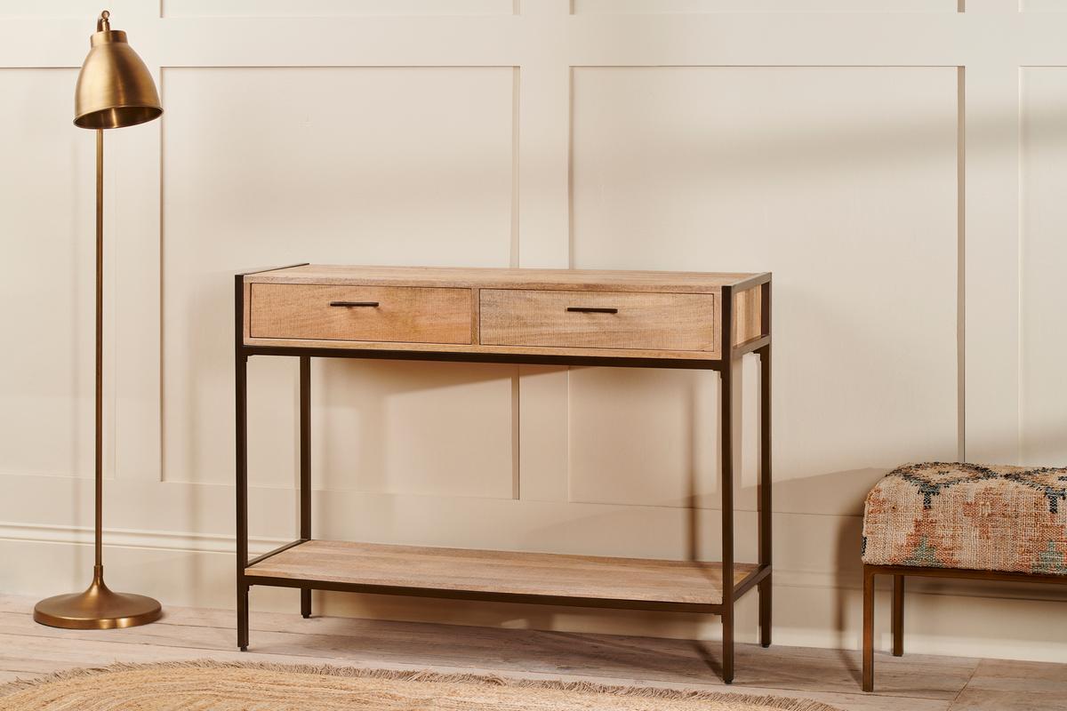 Nkuku Dasai Mango Wood Console Table Natural