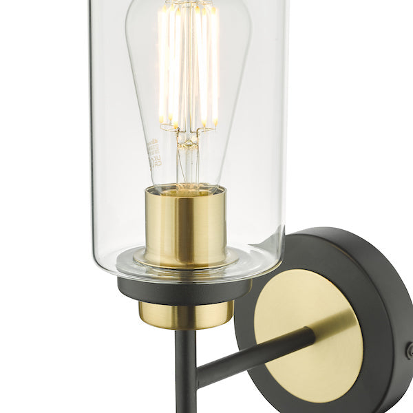 Dar Abel Wall Light Black & Gold – from Amos Lighting + Home