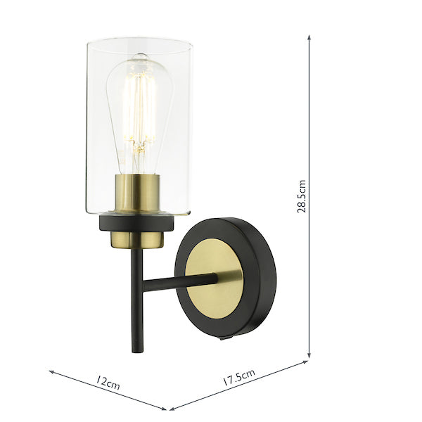Dar Abel Wall Light Black & Gold – from Amos Lighting + Home