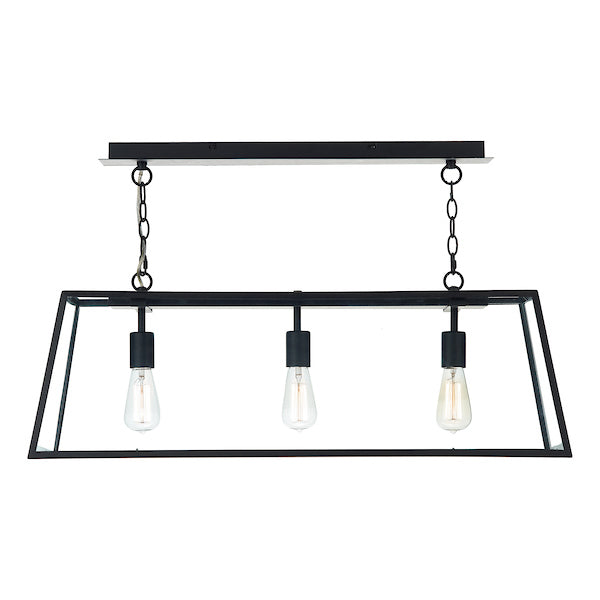 Dar Academy 3 Light Bar Pendant Black – from Amos Lighting + Home