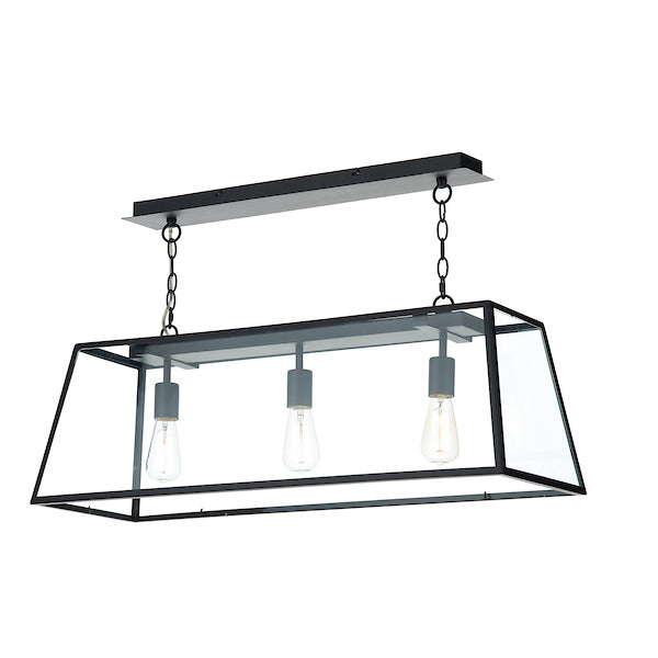 Dar Academy 3 Light Bar Pendant Black – from Amos Lighting + Home