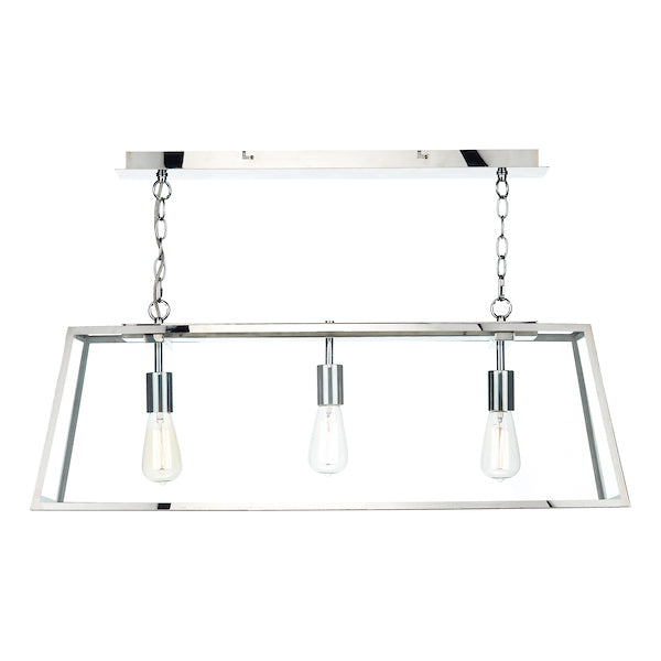 Dar Academy 3 Light Bar Pendant Stainless Steel – from Amos Lighting + Home
