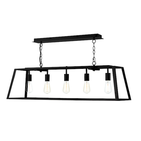 Dar Academy 5 Light Bar Pendant Black – from Amos Lighting + Home