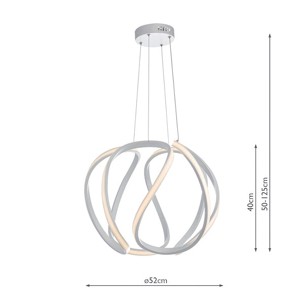 Dar Alonsa LED Pendant White Large – from Amos Lighting + Home
