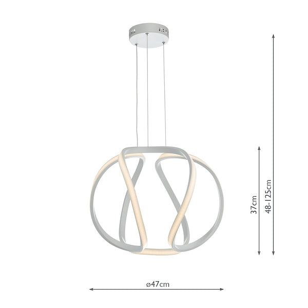 Dar Alonsa Led Pendant White Small – from Amos Lighting + Home