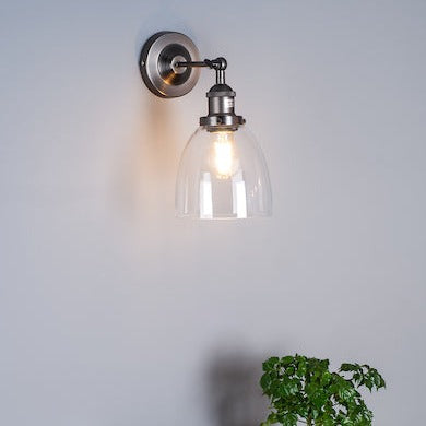 Dar Arvin Wall Light Antique Chrome – from Amos Lighting + Home