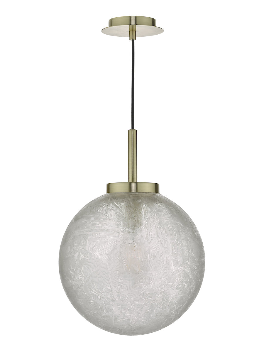 Dar Avari Pendant Satin Brass and Frosted Glass – from Amos Lighting + Home