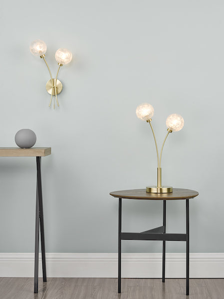 Dar Avari Table Lamp Satin Brass Glass – from Amos Lighting + Home