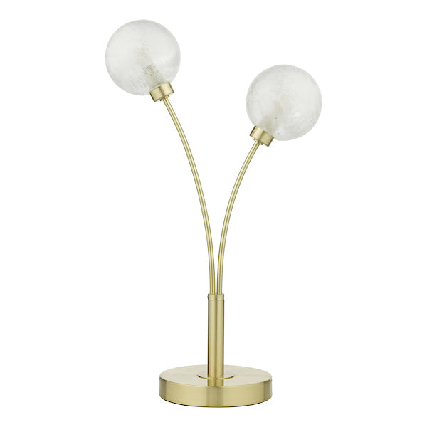 Dar Avari Table Lamp Satin Brass Glass – from Amos Lighting + Home