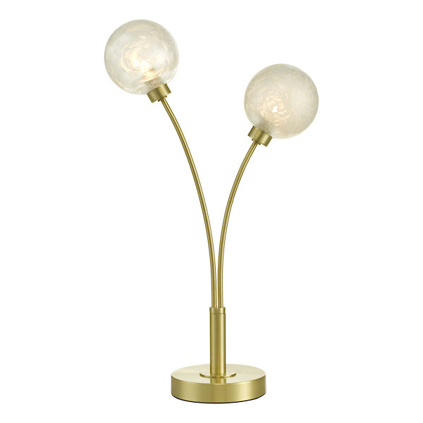 Dar Avari Table Lamp Satin Brass Glass – from Amos Lighting + Home
