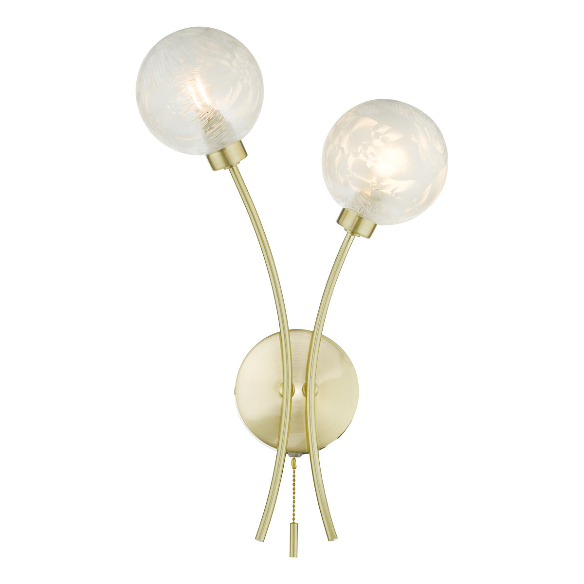Dar Avari Wall Light Satin Brass Glass – from Amos Lighting + Home