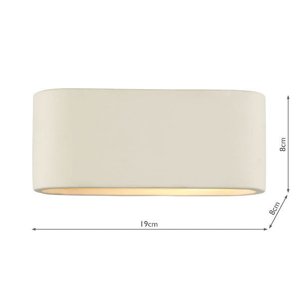 Dar Axton Ceramic Wall Light Small – from Amos Lighting + Home