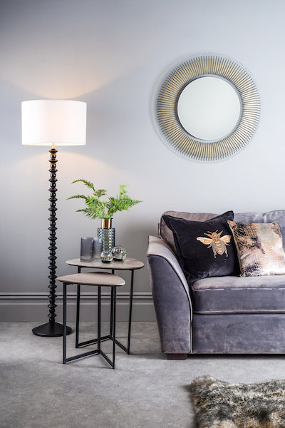 Dar Azana Floor Lamp Base Only Black Ash Finish – from Amos Lighting + Home