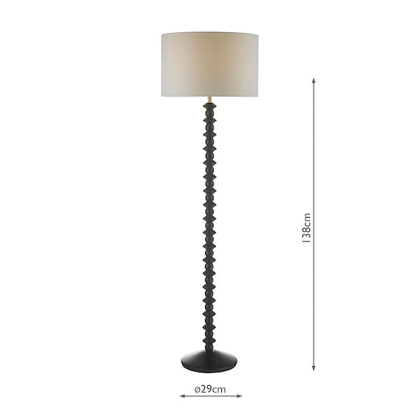 Dar Azana Floor Lamp Base Only Black Ash Finish – from Amos Lighting + Home