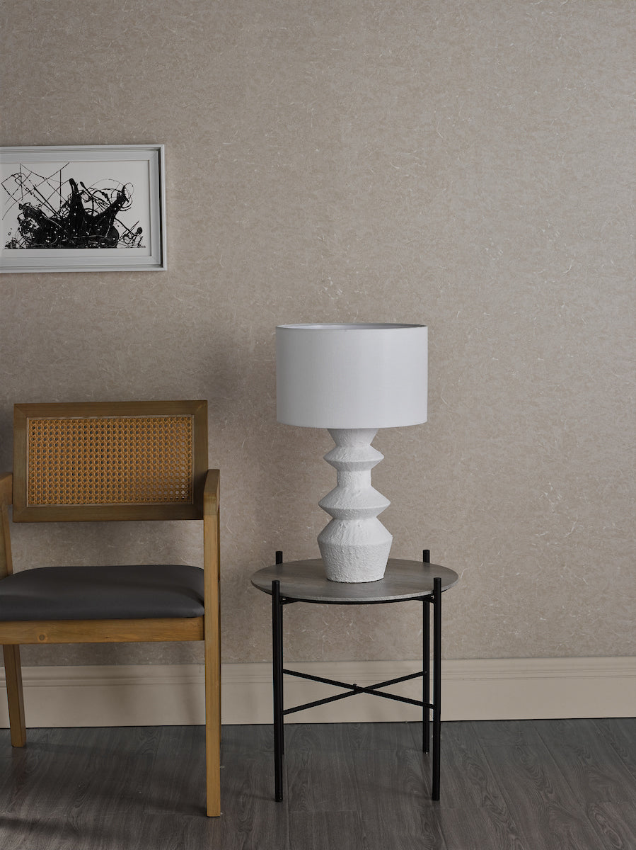 Dar Bidelia Table Lamp Matt White With Shade – from Amos Lighting + Home