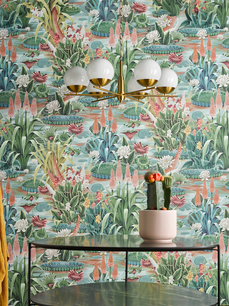 Dar Bombazine 6 Light Pendant Natural Brass and Opal Glass – from Amos Lighting + Home