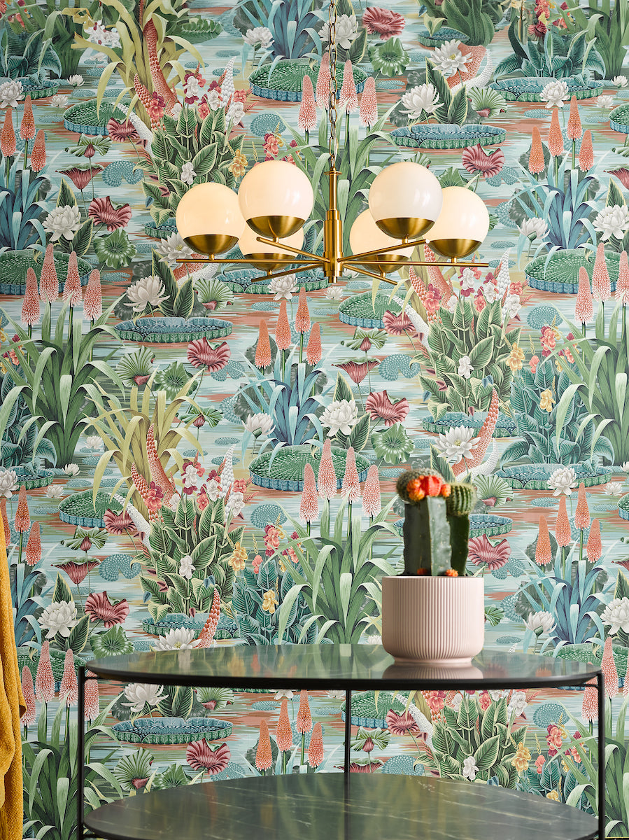 Dar Bombazine 6 Light Pendant Natural Brass and Opal Glass – from Amos Lighting + Home