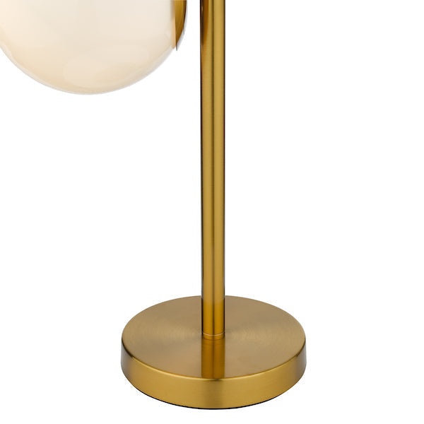 Dar Bombazine Table Lamp Natural Brass Opal Glass – from Amos Lighting + Home