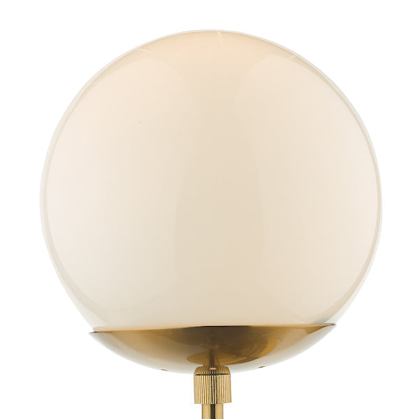 Dar Bombazine Wall Light Natural Brass Opal Glass – from Amos Lighting + Home