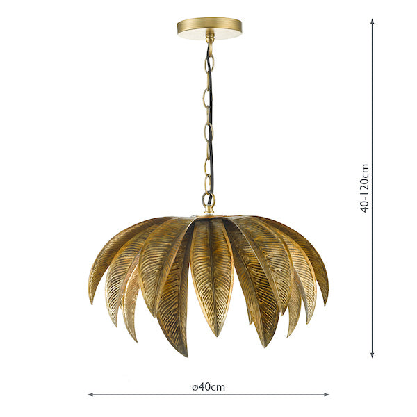 Dar Cara Pendant Antique Gold – from Amos Lighting + Home