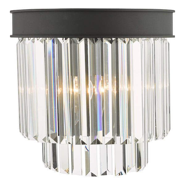 Dar Celeus Wall Light Anthracite & Crystal – from Amos Lighting + Home