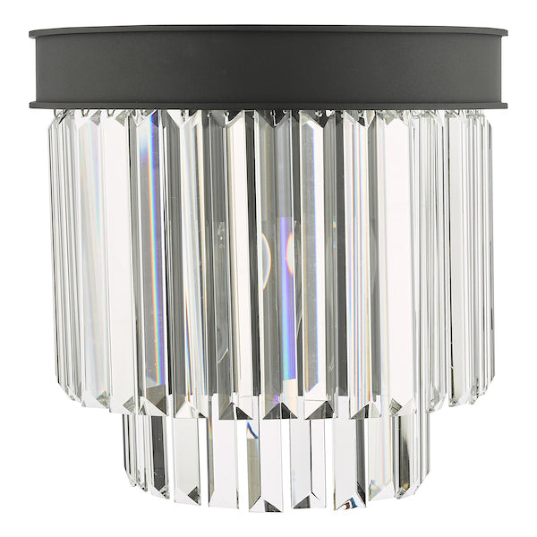 Dar Celeus Wall Light Anthracite & Crystal – from Amos Lighting + Home