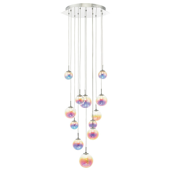 Dar Cesario 12 Light Cluster Pendant Multi Coloured – from Amos Lighting + Home