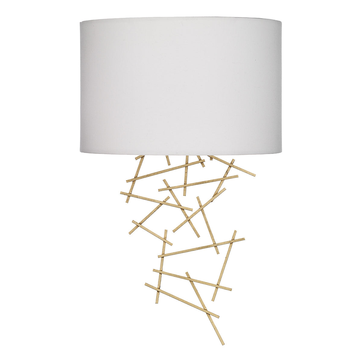 Dar Cevero Wall Light Gold with White Shade – from Amos Lighting + Home