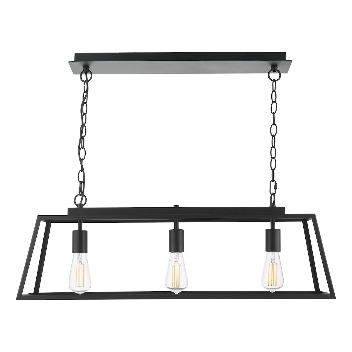Dar Claudia 3 Light Bar Pendant Matt Black – from Amos Lighting + Home