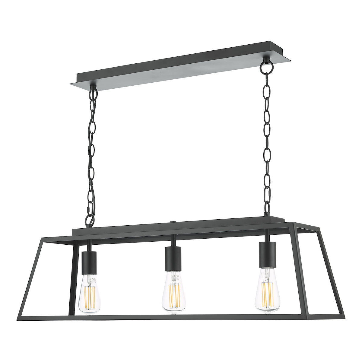 Dar Claudia 3 Light Bar Pendant Matt Black – from Amos Lighting + Home