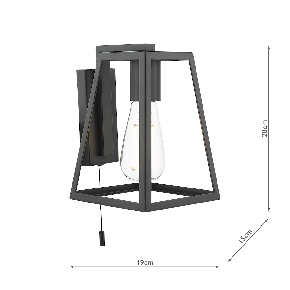 Dar Claudia Wall Light Matt Black – from Amos Lighting + Home