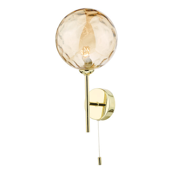 Dar Cohen Wall Light Gold & Champagne Glass – from Amos Lighting + Home