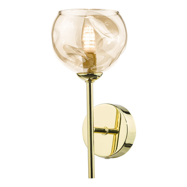 Dar Cohen Wall Light Gold & Open Champagne Glass – from Amos Lighting + Home